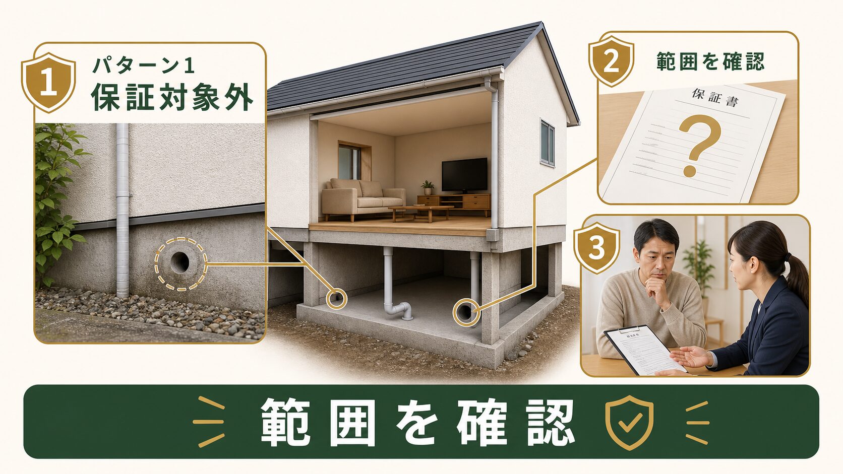 再発時に保証対象外と言われるケースの図解