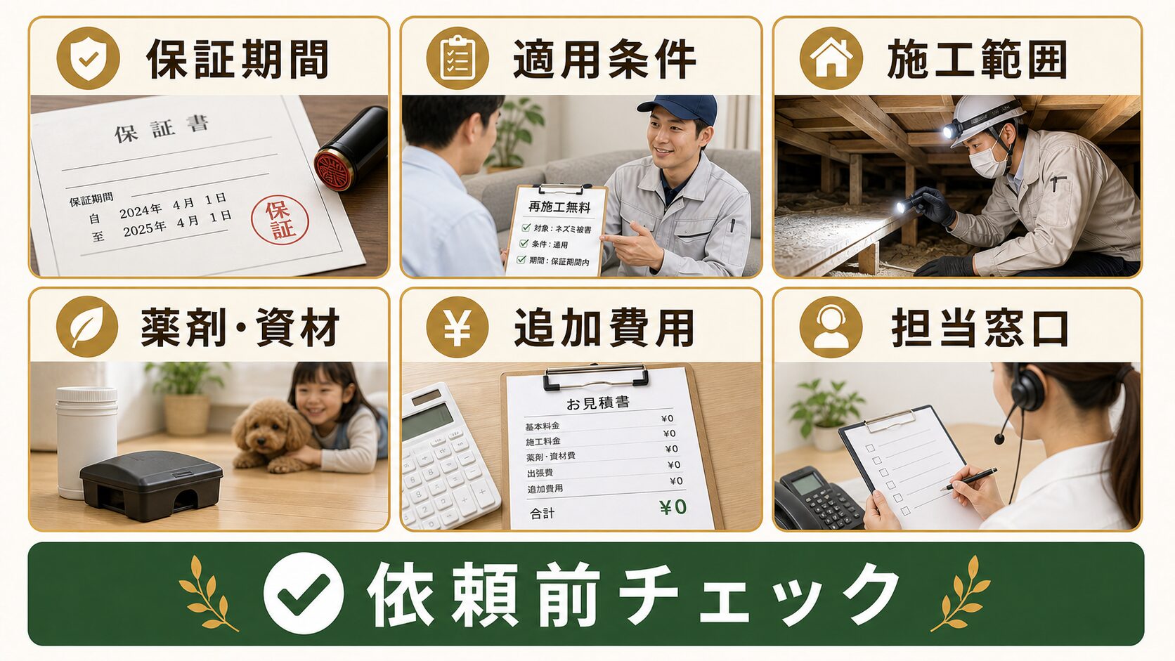 シー・アイ・シーのネズミ駆除は評判通り?口コミ・保証・対応エリア・料金を徹底調査【2026年最新】:シー・アイ・シーのネズミ駆除に依頼する前のチェックリストの解説画像