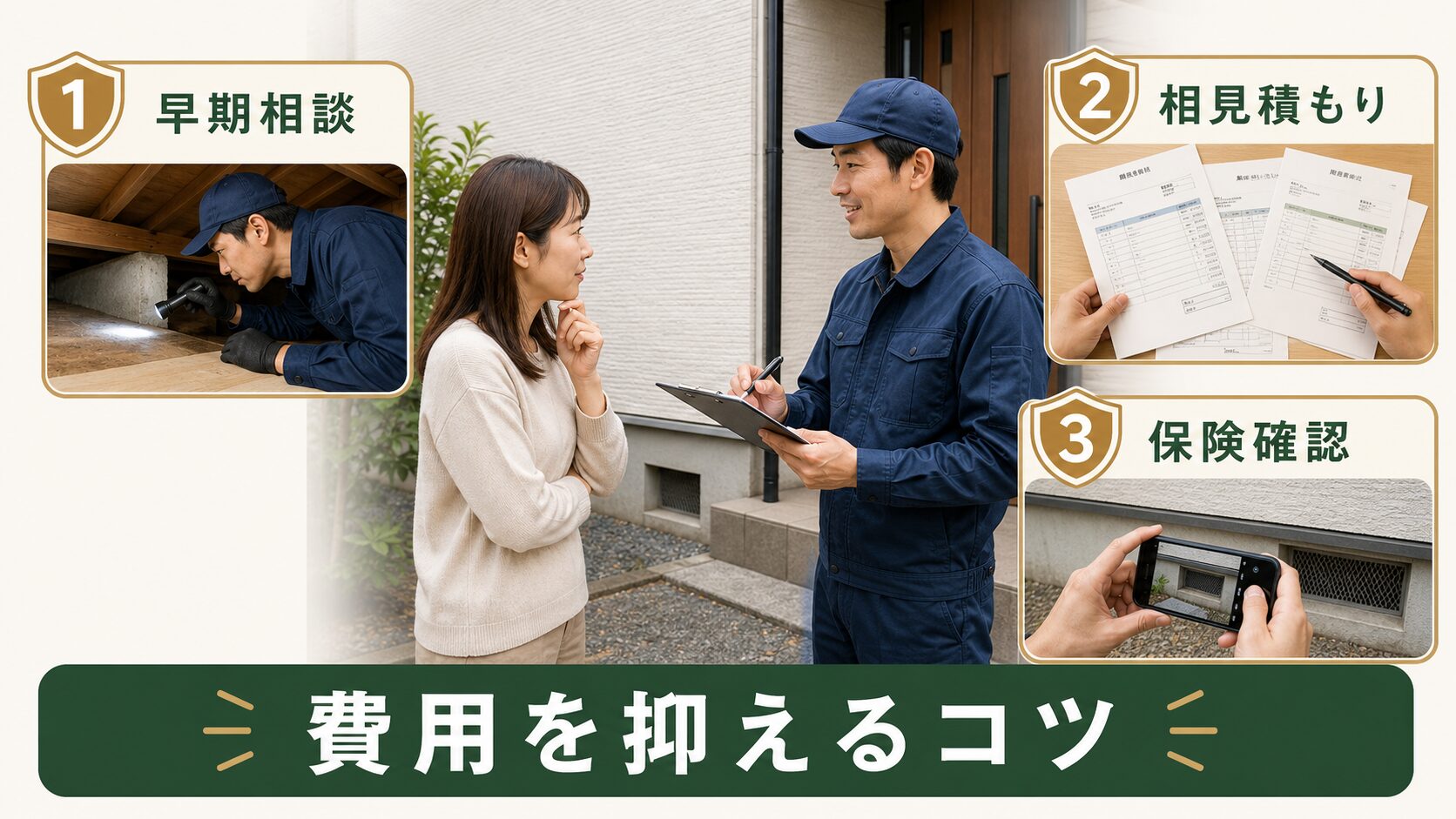 ネズミ駆除費用を抑える方法を整理したイメージ