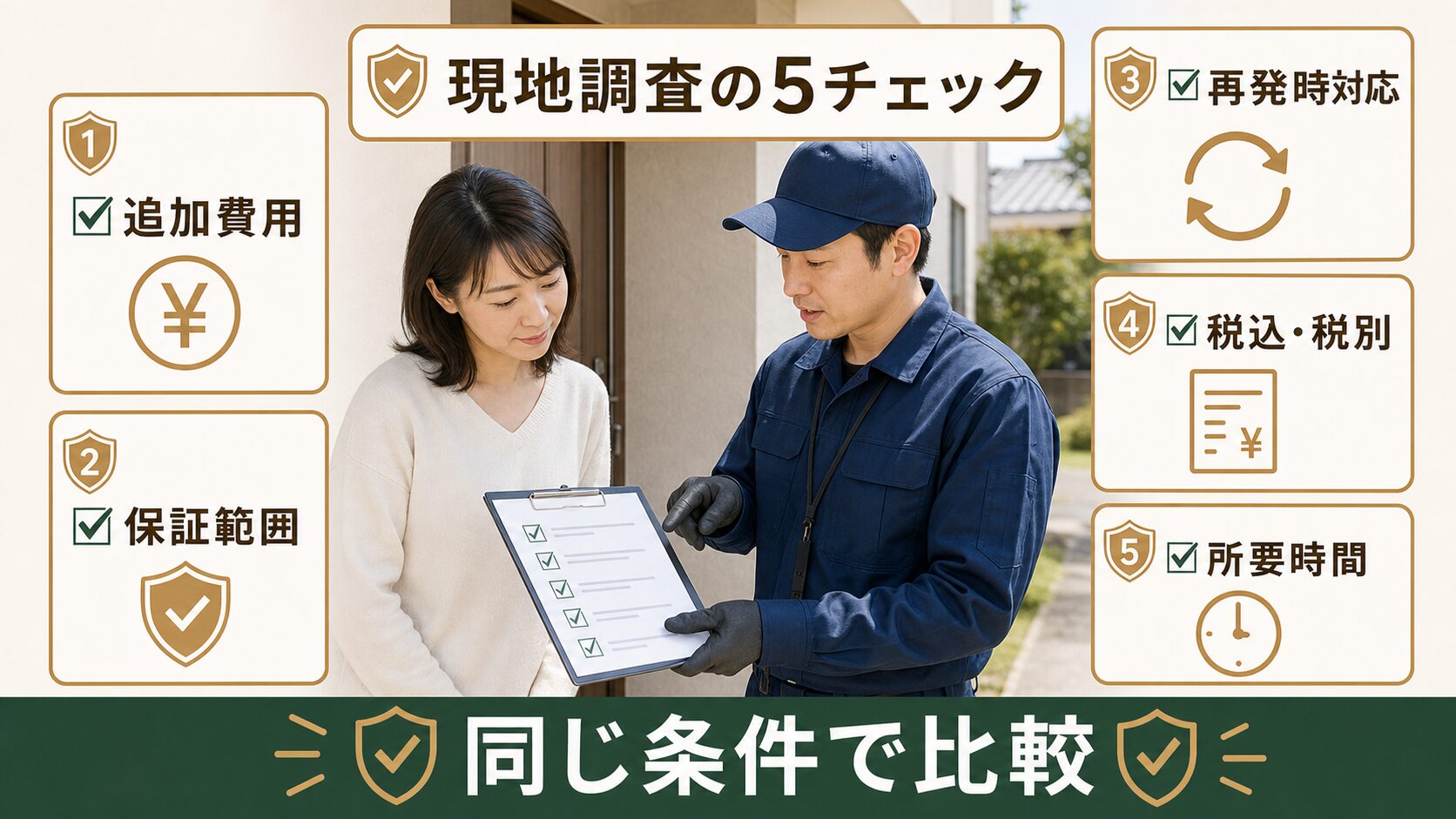 ネズミ駆除の現地調査で確認すべき質問項目をまとめた図解