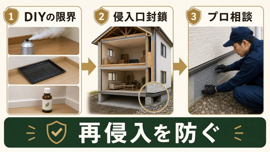 ネズミのDIY対策の限界を知り業者選びを検討するイメージ class=