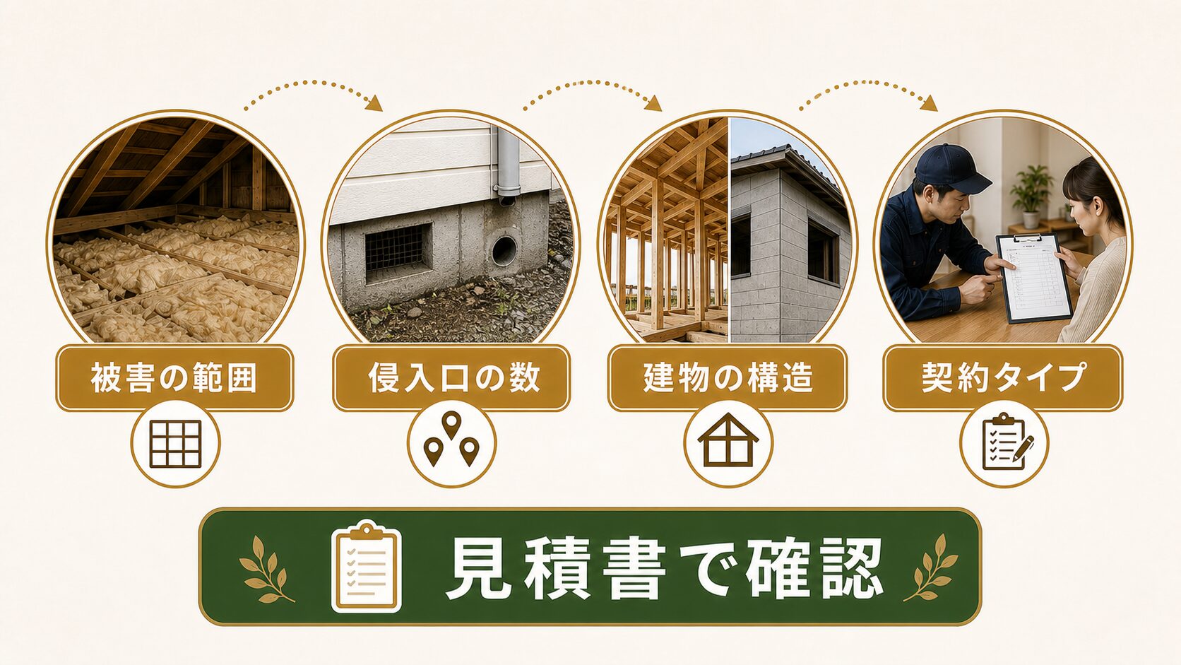 街角害獣駆除相談所の料金内訳のイメージ