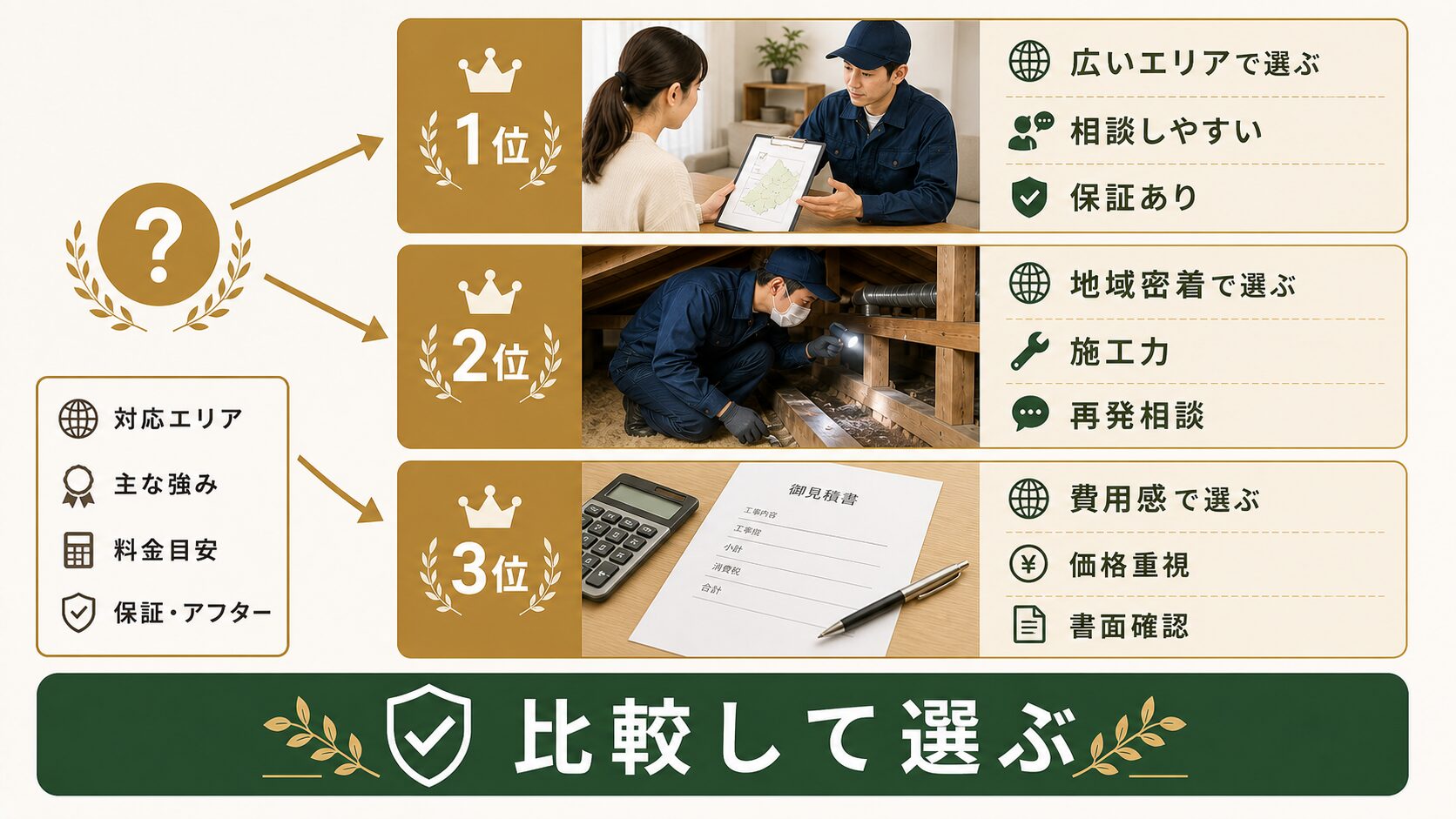 すぐくる！総合リビングサービスと比較しておきたいネズミ駆除おすすめ業者TOP3のイメージ