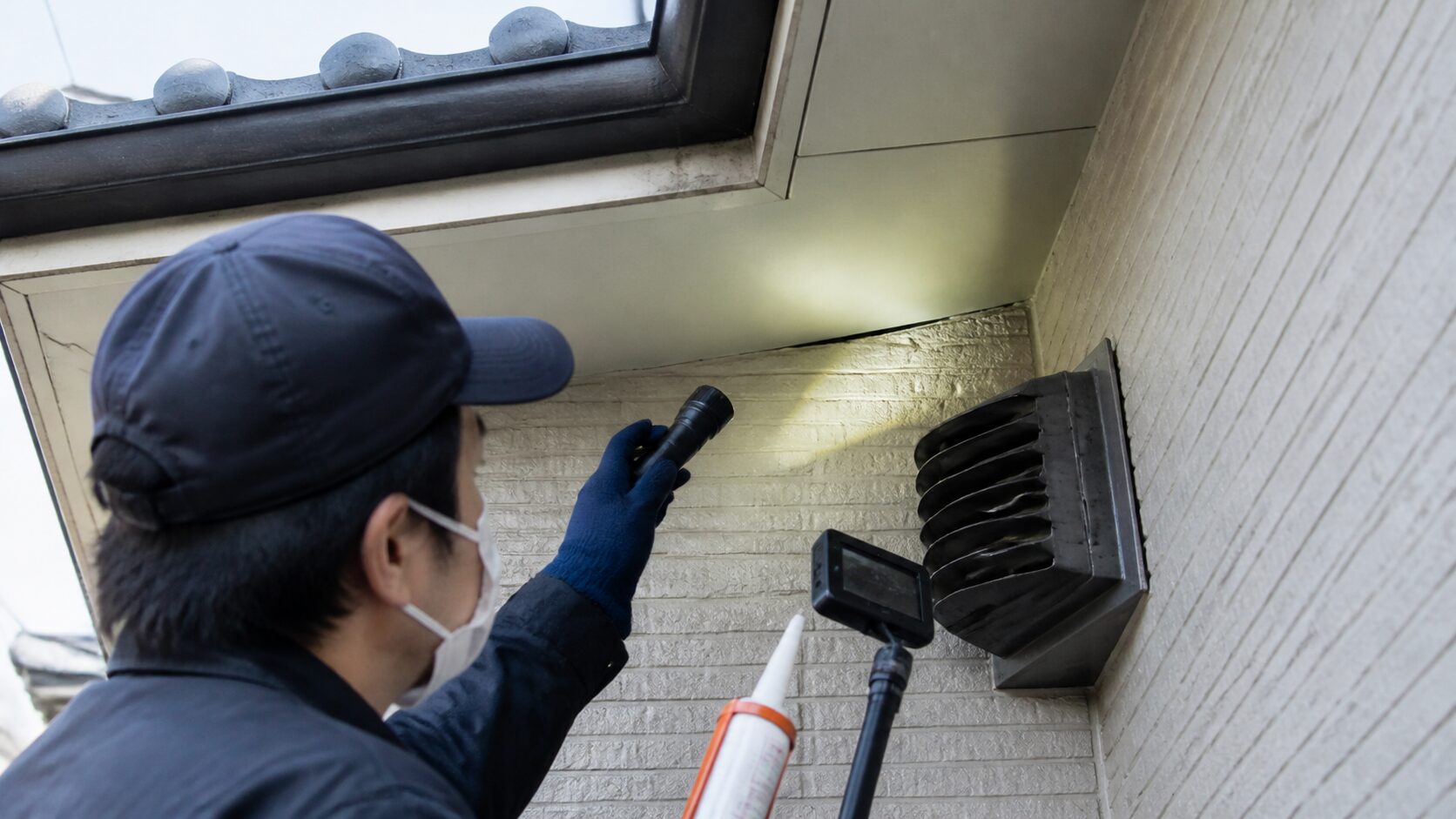 アライグマが住宅へ侵入する経路のイメージ