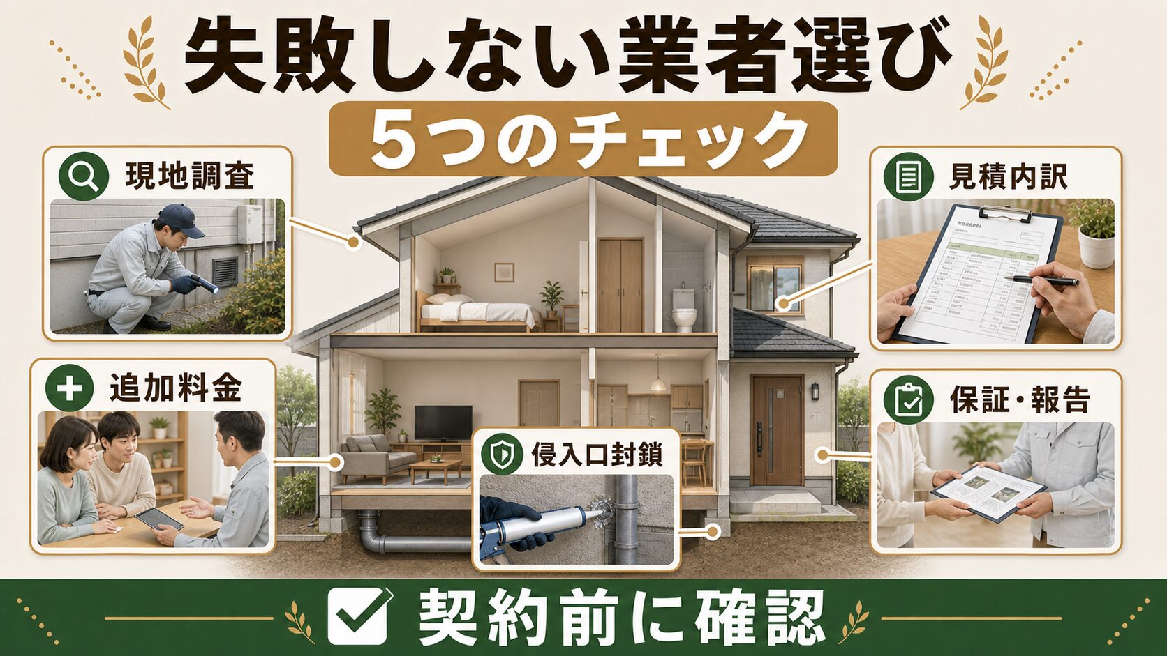 松戸市のネズミ駆除で業者選びを解説するイメージ