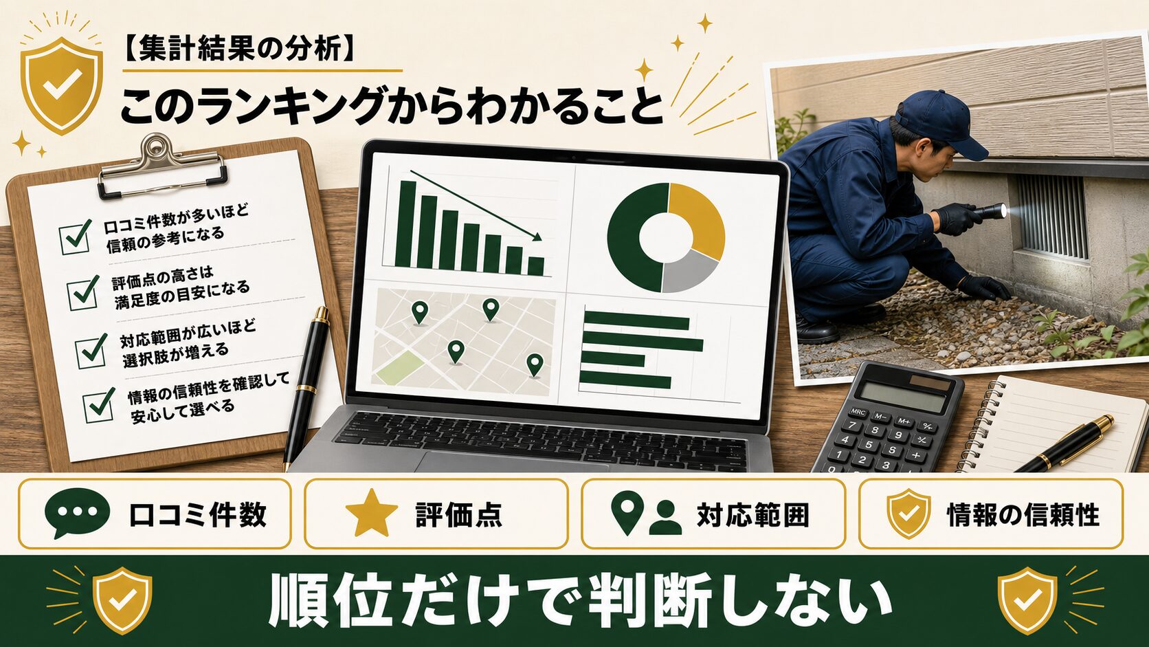 松戸市のネズミ駆除でランキング結果を分析するイメージを解説するイメージ