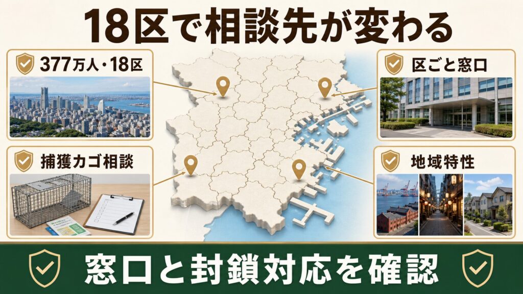 なぜ横浜市はネズミ相談の窓口がこんなに複雑なのか？人口377万人・18区という現実のイメージ