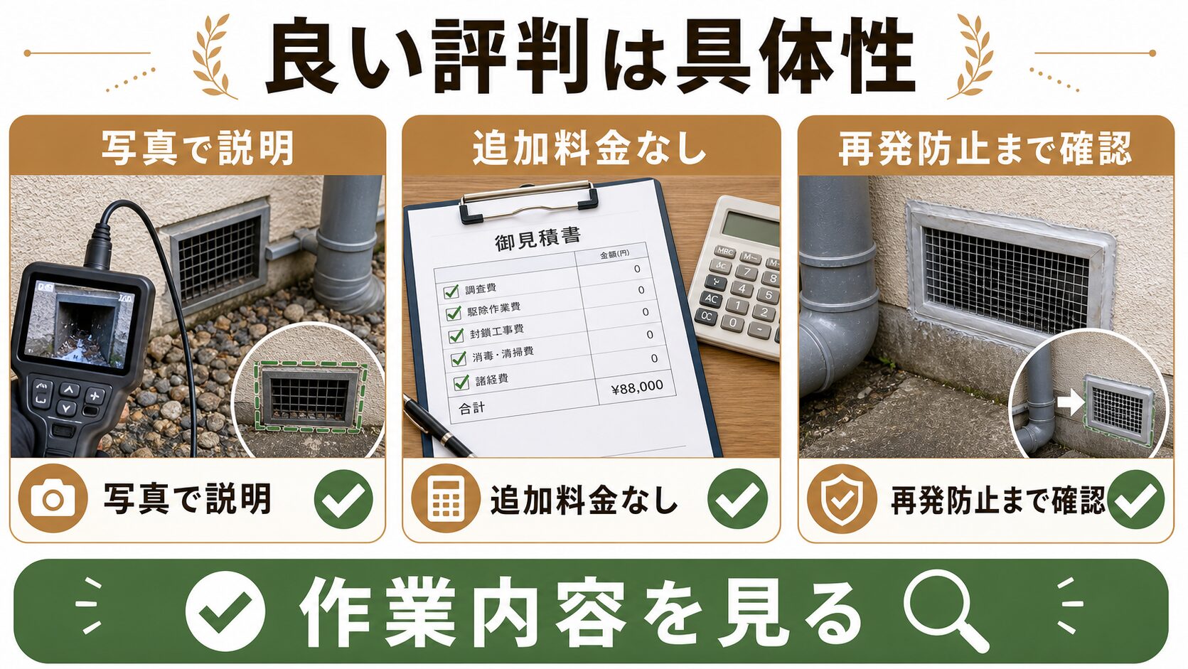 あおき消毒の口コミ・評判——公開データからわかることのイメージ