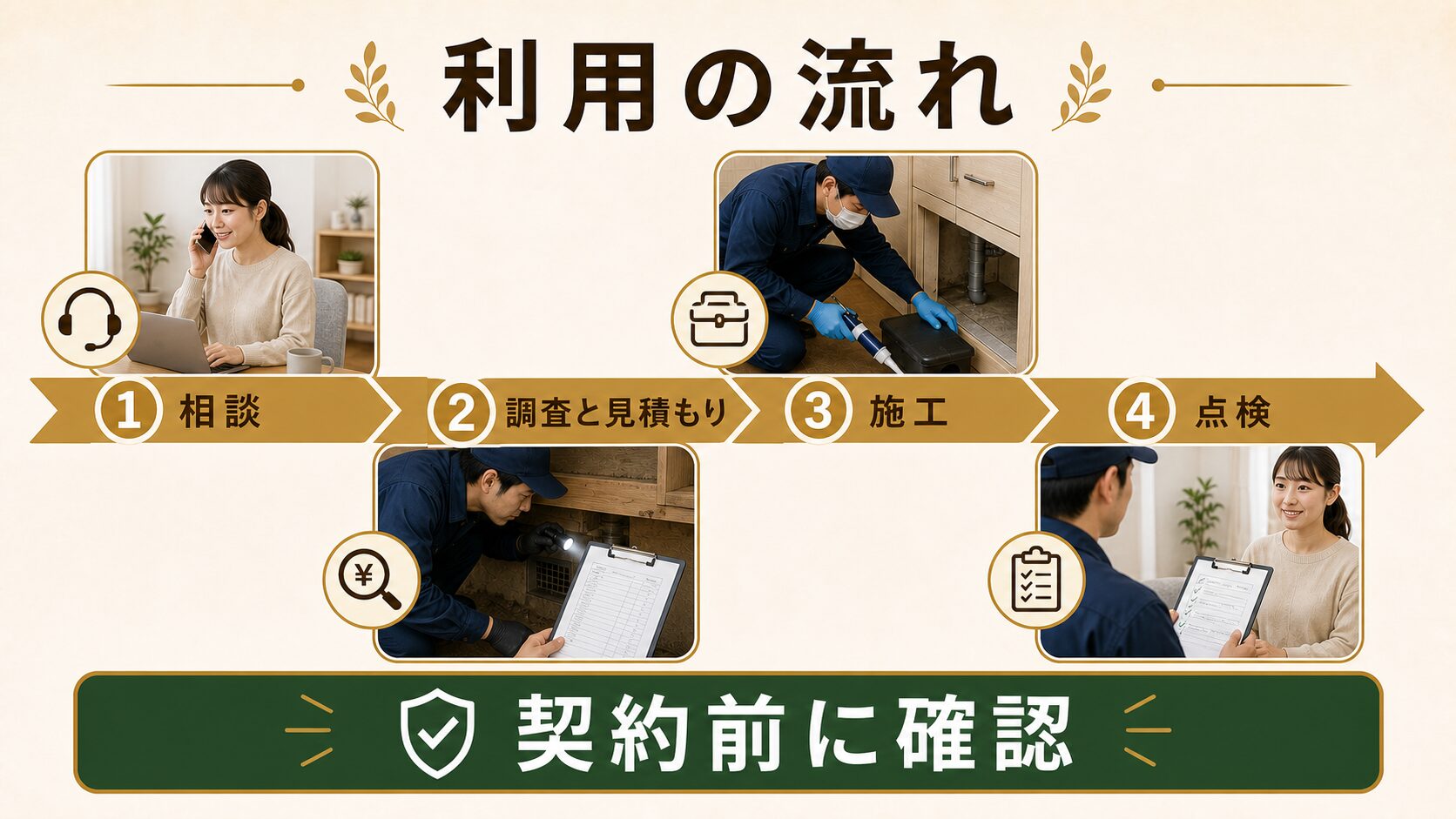 アズサポートに頼むとどう進む？申し込みから完了までの7ステップのイメージ