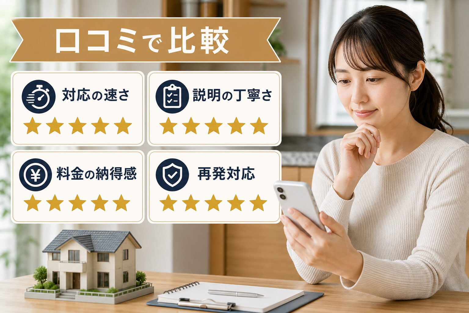ハウスプロテクトの口コミ評判を確認するイメージ