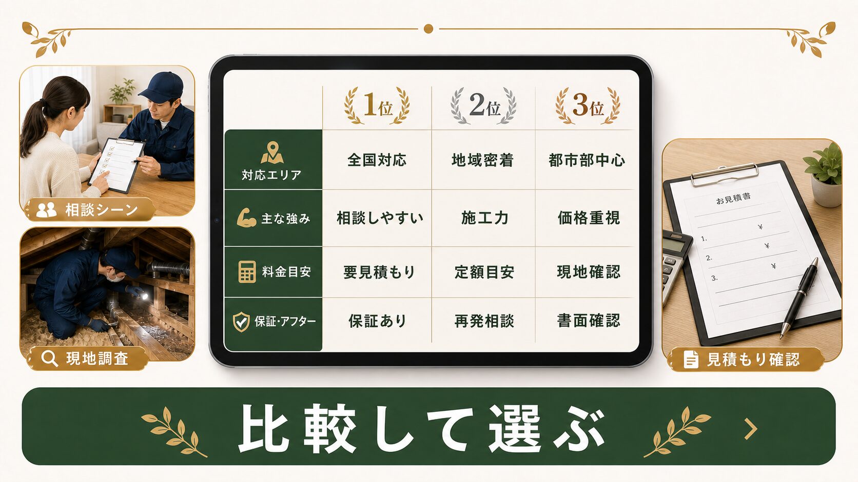 害獣駆除対策センターと比較しておきたいネズミ駆除おすすめ業者TOP3のイメージ