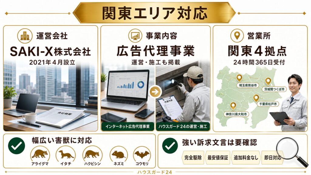 ハウスガード24の基本情報｜運営会社SAKI-X株式会社