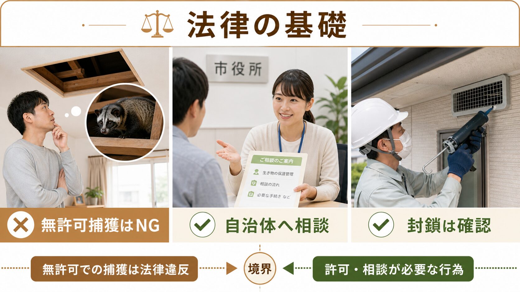 ハクビシン駆除で知っておきたい法律と自治体相談の基礎