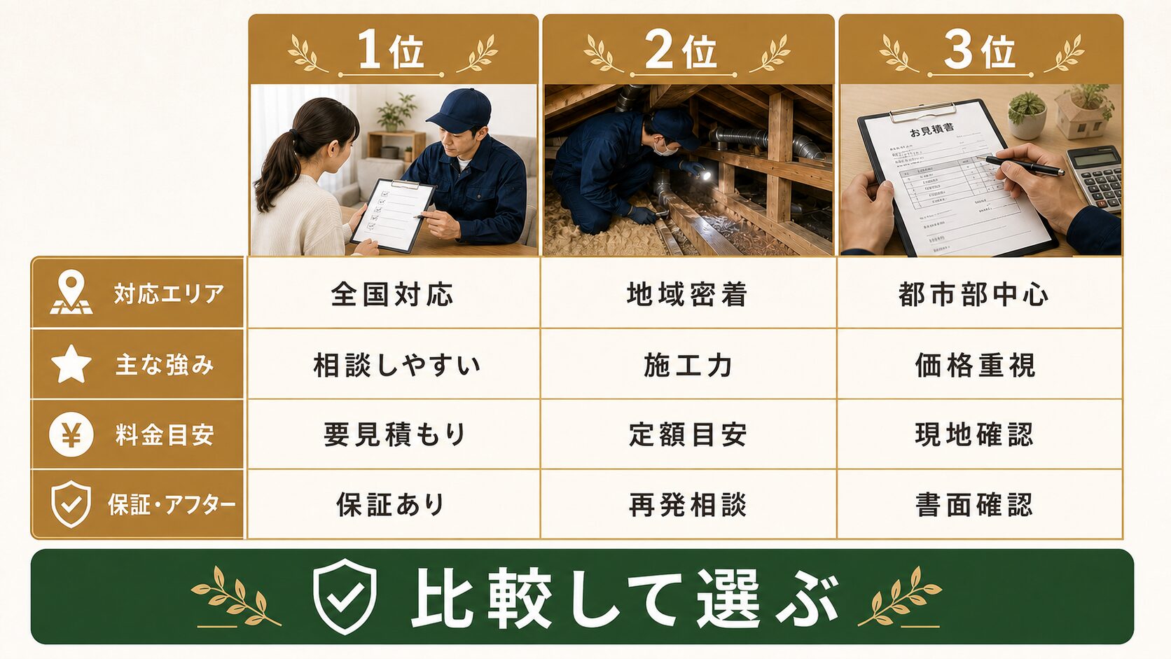 株式会社ミルコと比較したいネズミ駆除おすすめ業者TOP3のイメージ