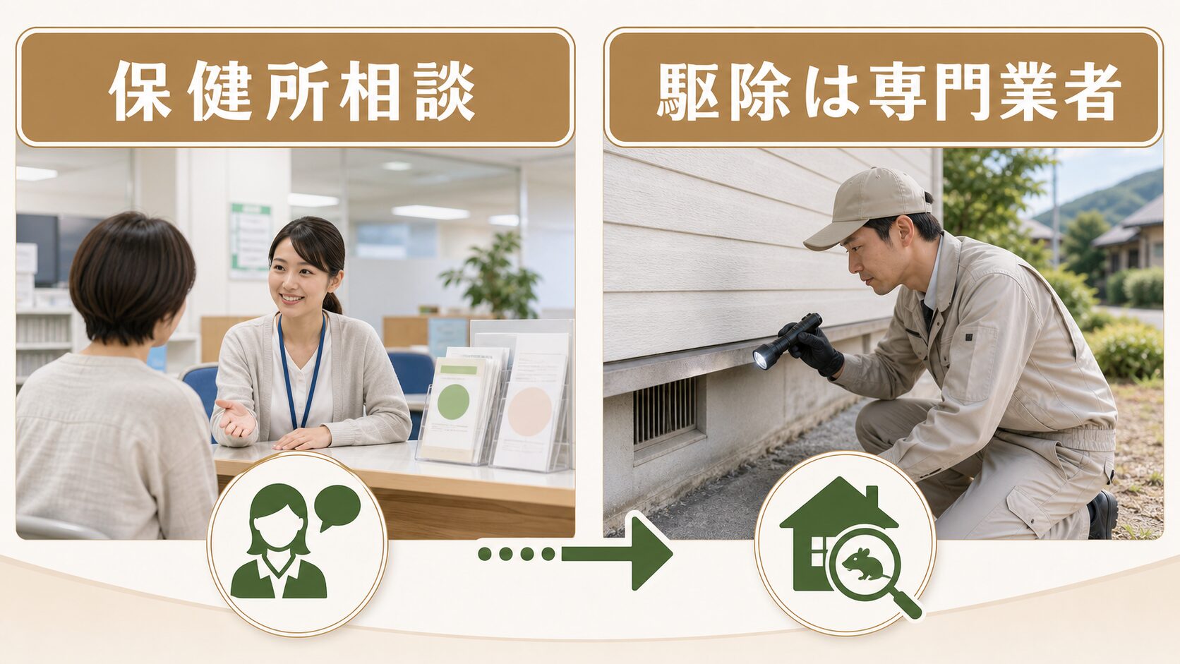 ネズミ駆除は柏市の助成金対象になる?「補助金ゼロ」の実態と、市が案内する意外な相談先のイメージ