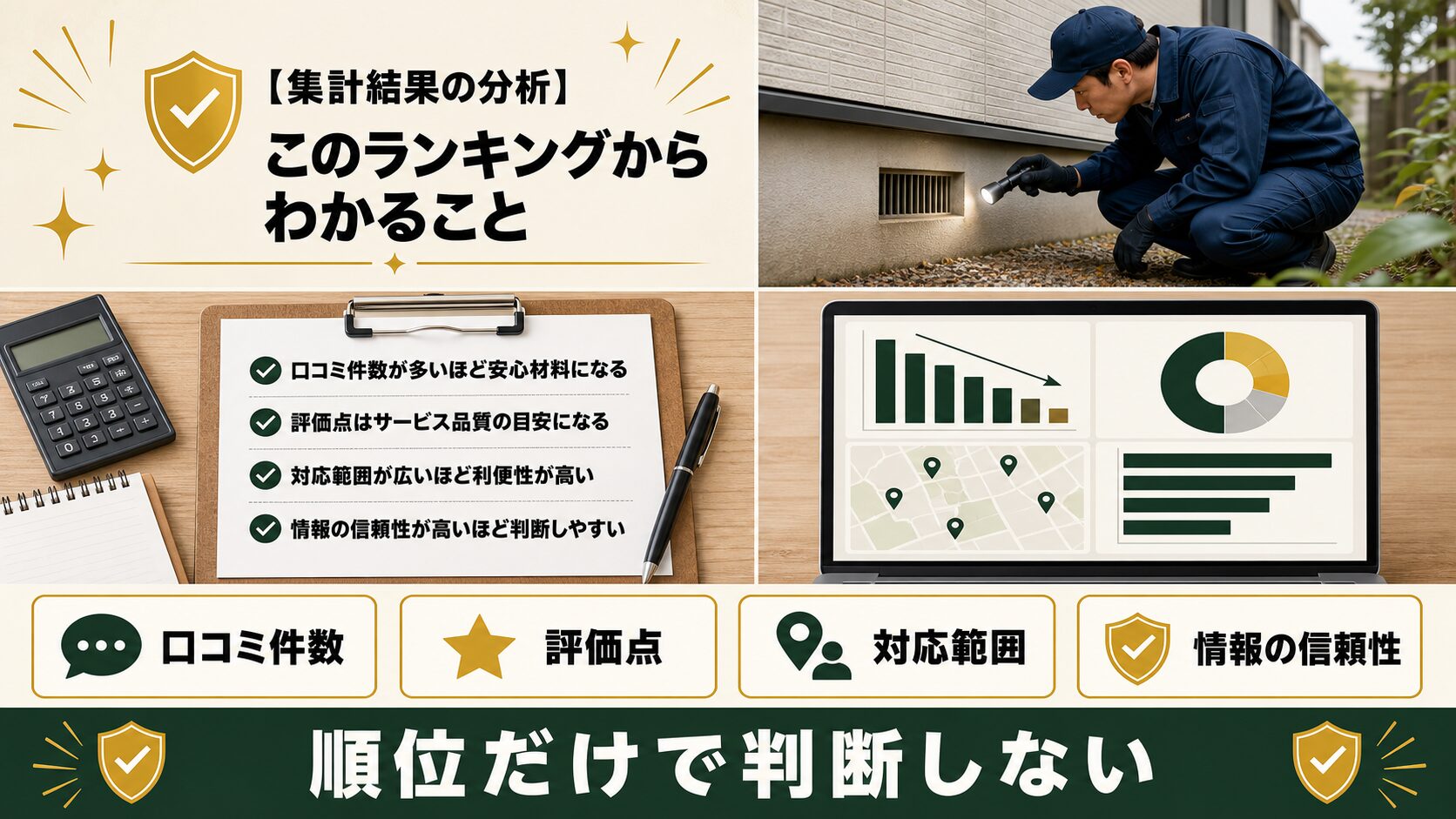 ランキング結果を分析するイメージ