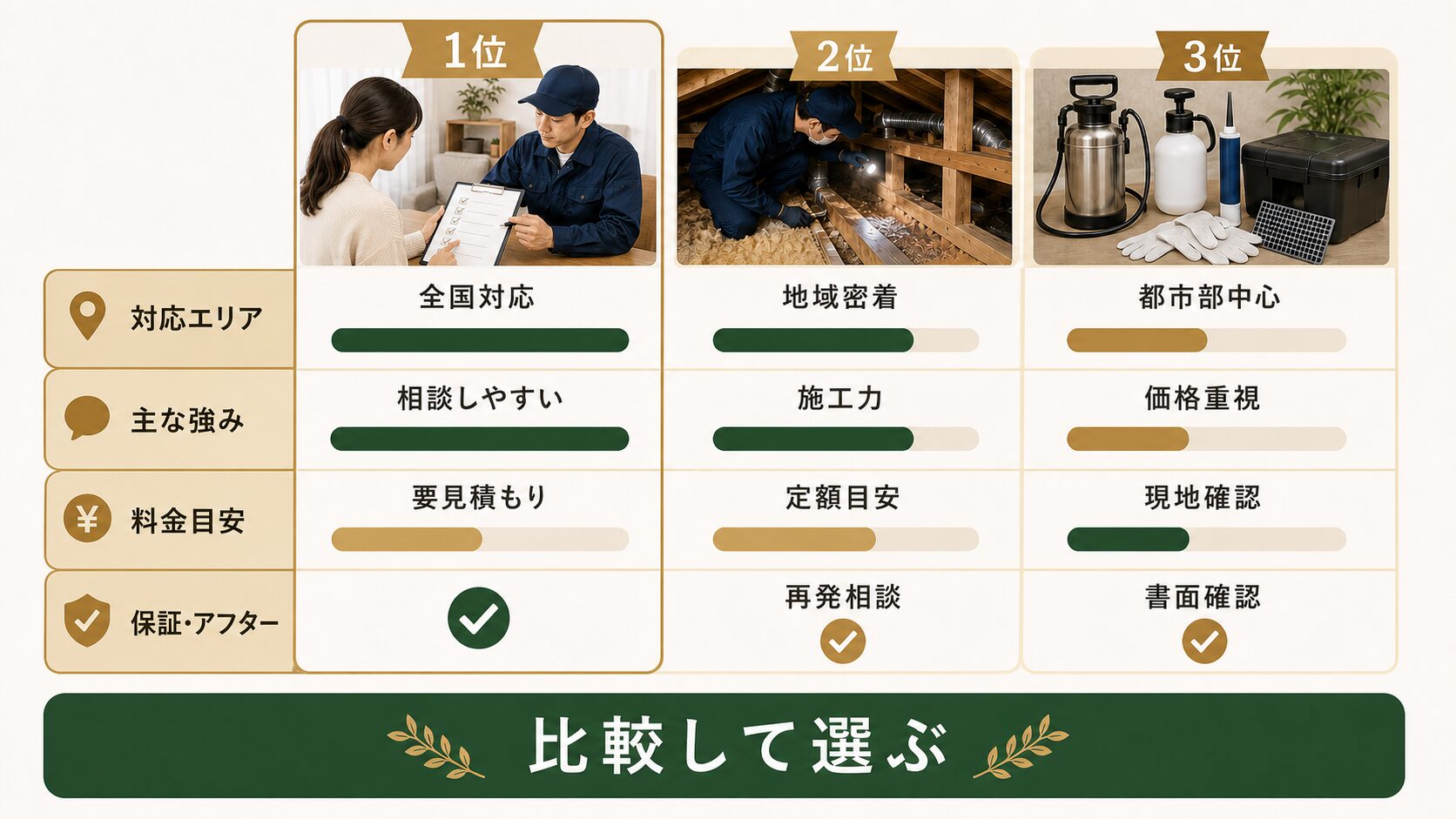 埼玉39消毒と比較したいネズミ駆除おすすめ業者TOP3のイメージ
