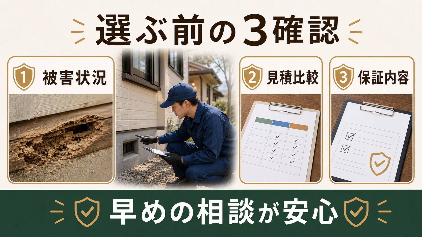 駆除のまっちゃんの選び方まとめのイメージ