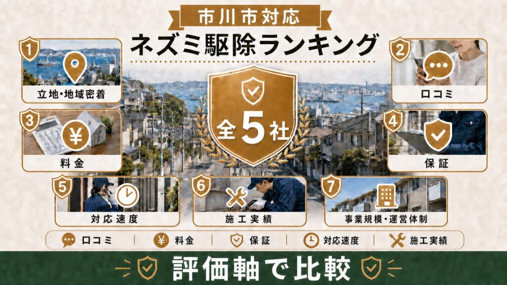 市川市・船橋市でネズミ駆除業者をGoogleマップで探すイメージ